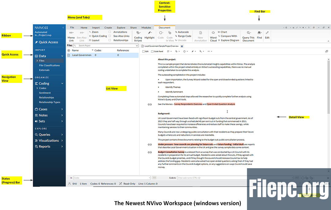 NVivo 12 Free Download with License key Crack | Filepc